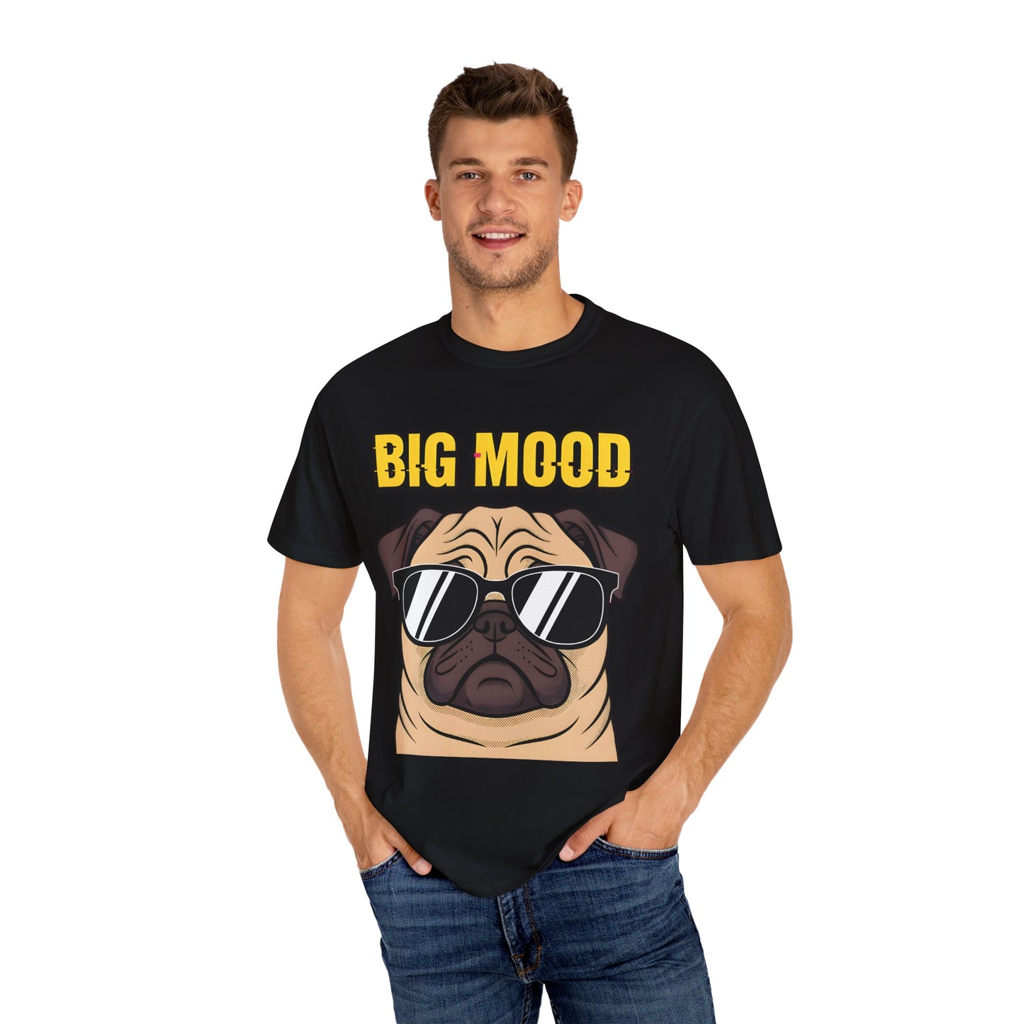 Big Mood Pug T-Shirt — Funny Sunglasses Dog Tee